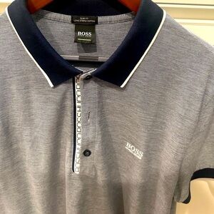 Hugo Boss Men's Polo in Navy and Gray